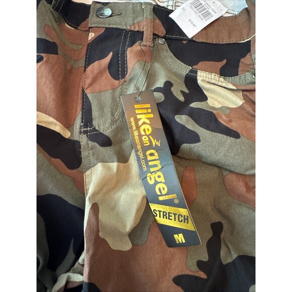 Like An Angel Ruched‎ Scrunched Lightweight Camo Skinny Pants Size M - NWT - Picture 3 of 8